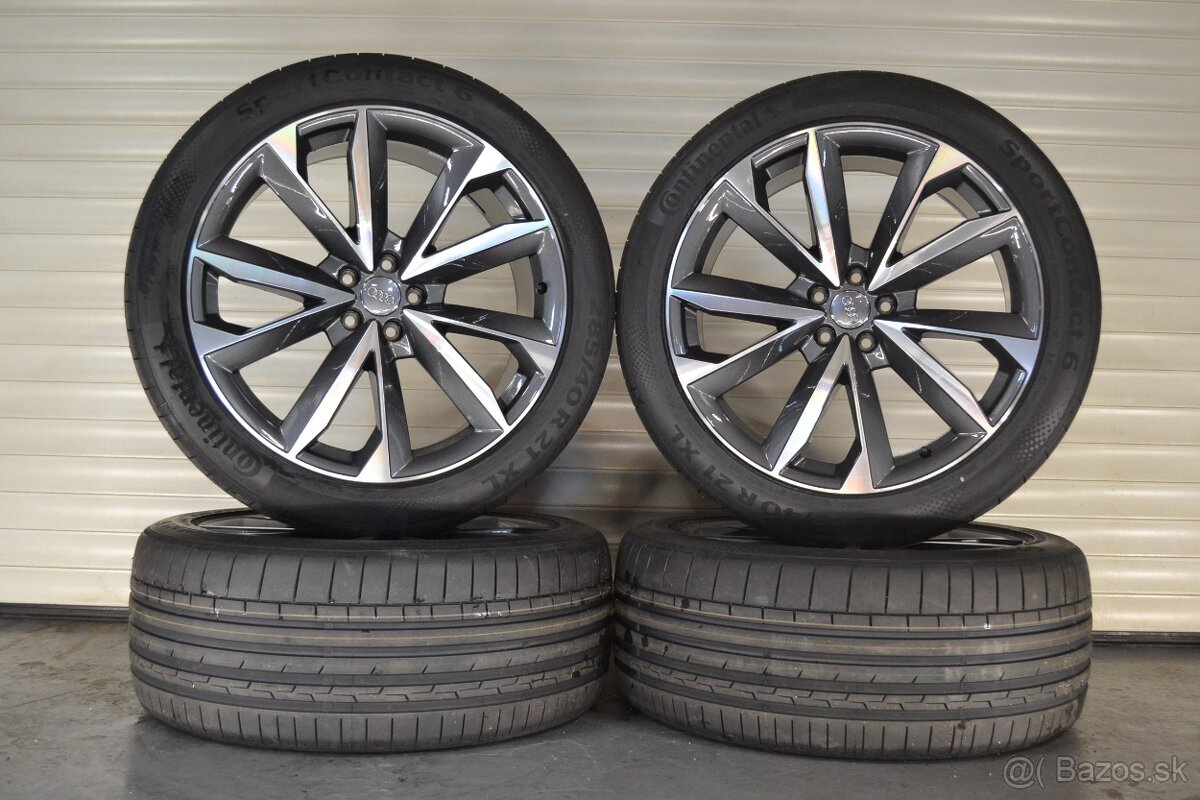 5x112 R21 Letna sada Org. Audi Q7 + 285/40 R21 Continental