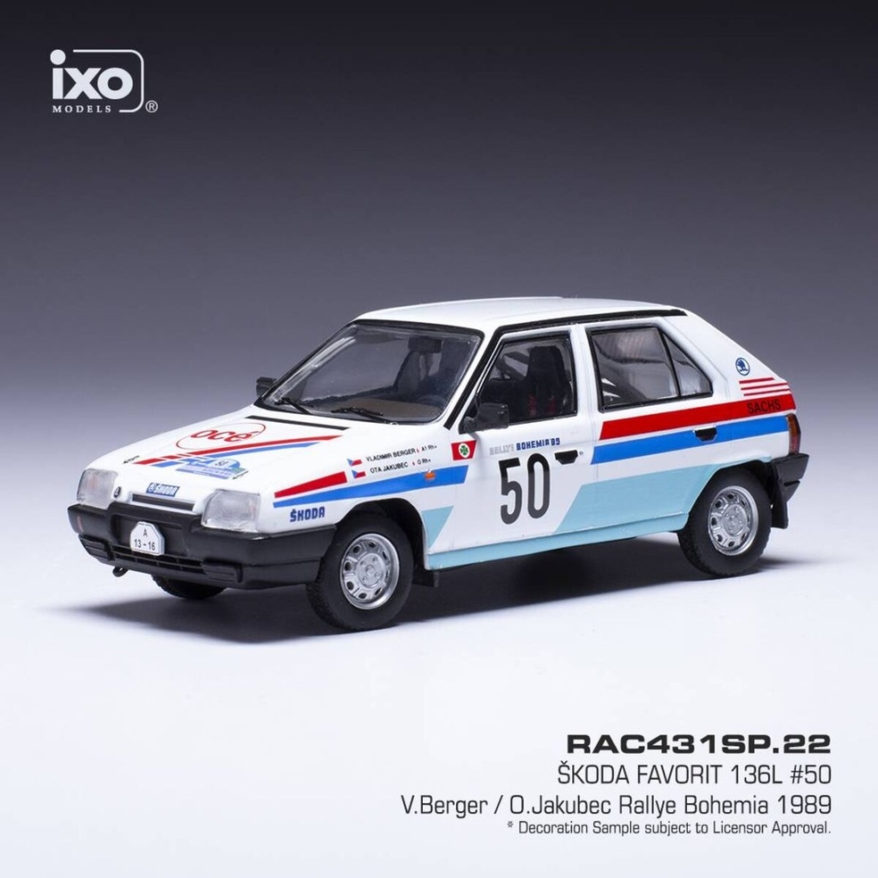 Modely Škoda Rallye Favorit, 130 a další 1:43 IXO