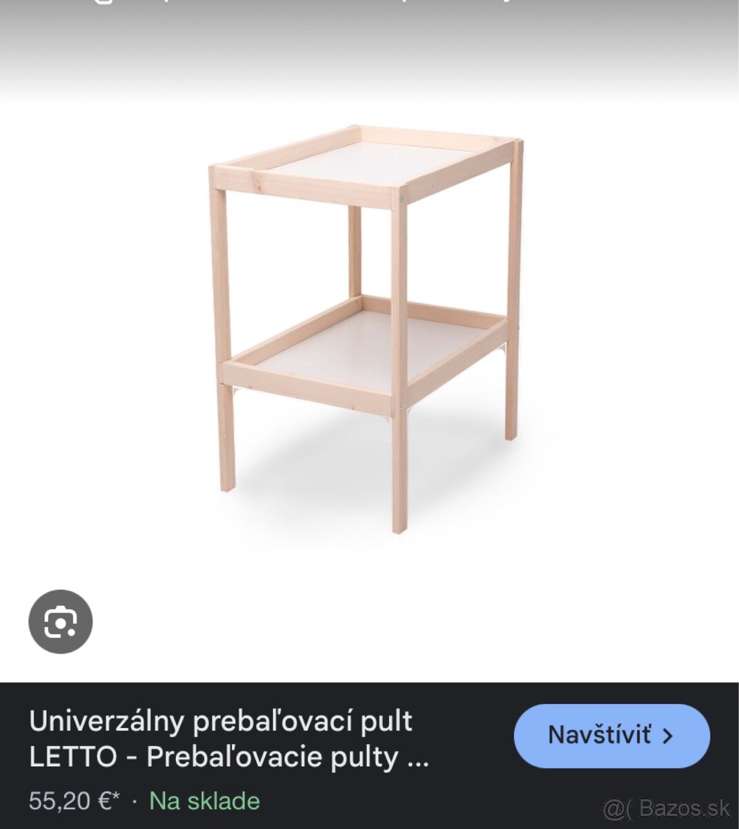 Prebaľovací pult