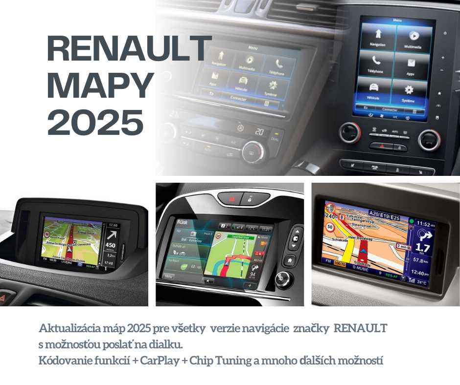 Navigacia Renault mapa 2025 SD karta 11.25 NEW aktualizácia