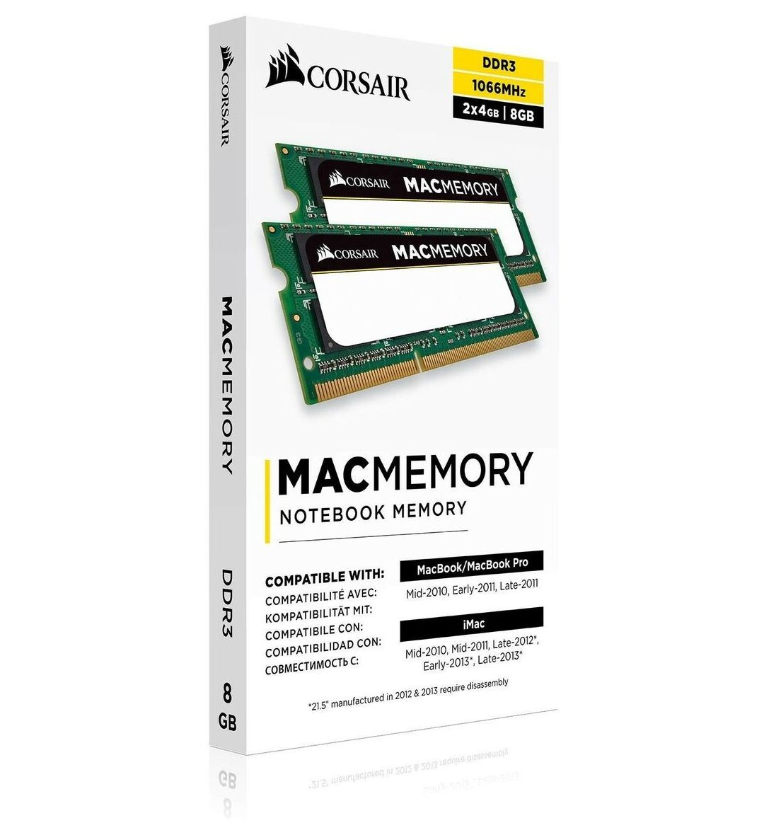 MAC MEMORY Corsair 8GB (2x 4GB) DDR3, 1066 MHz, SO-DIMM