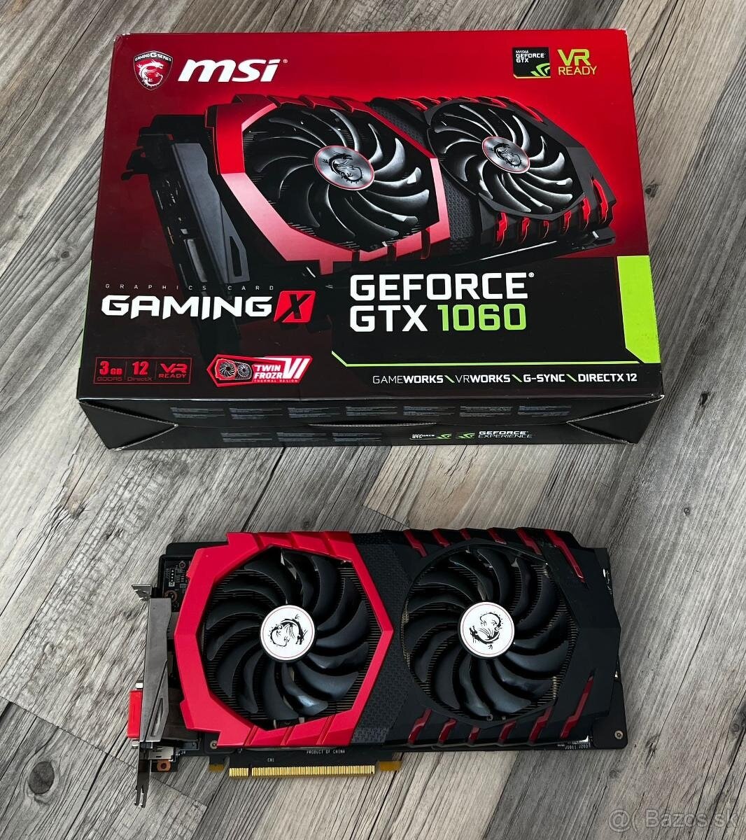 Predám kartu MSI GAMING 1060 twin frozr