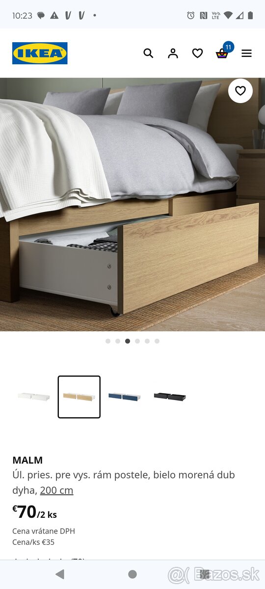 IKEA šuflík pod posteľ