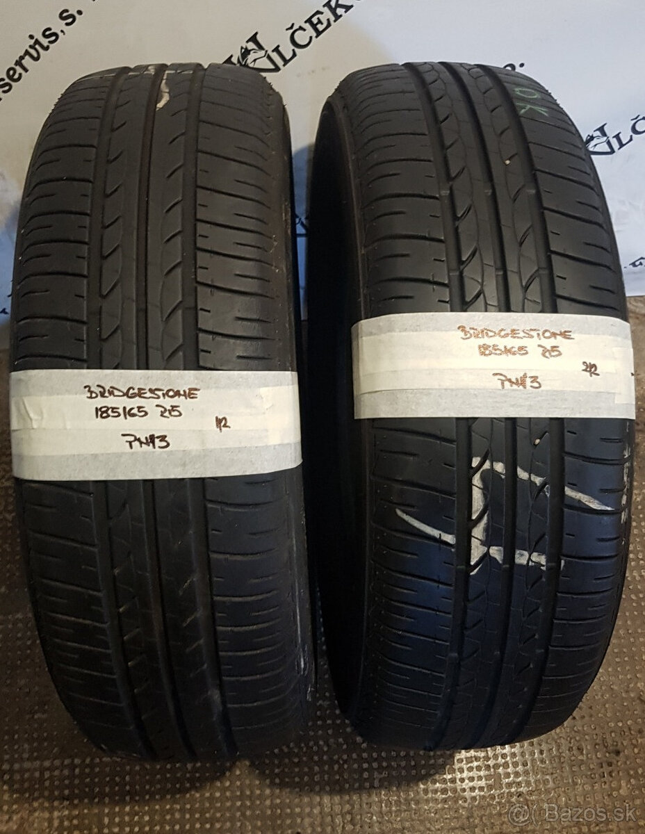 185/65 R15 BRIDGESTONE pár letných pneumatík