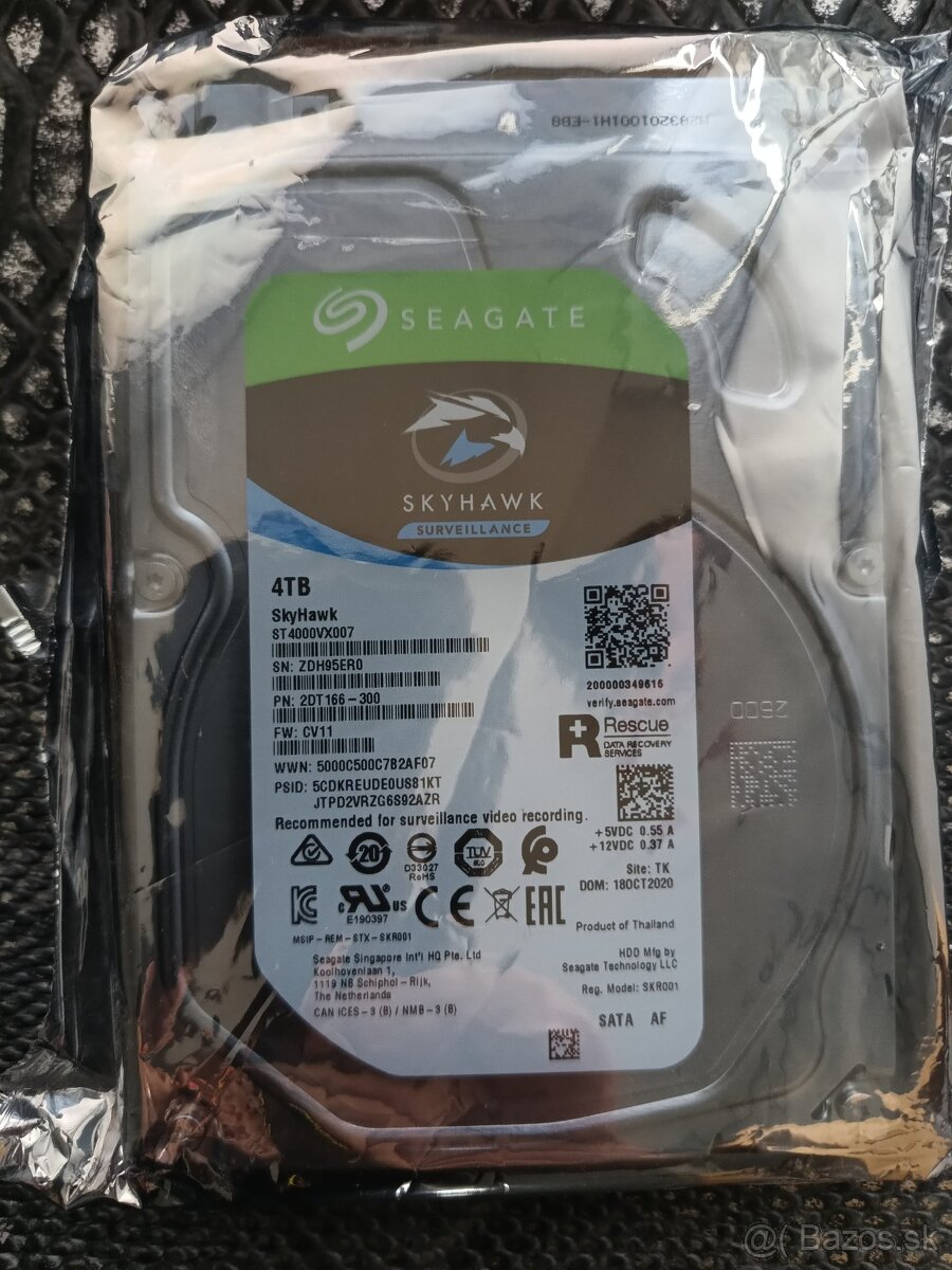 Seagate SKYHAWK, SATA HDD 3,5" 4TB