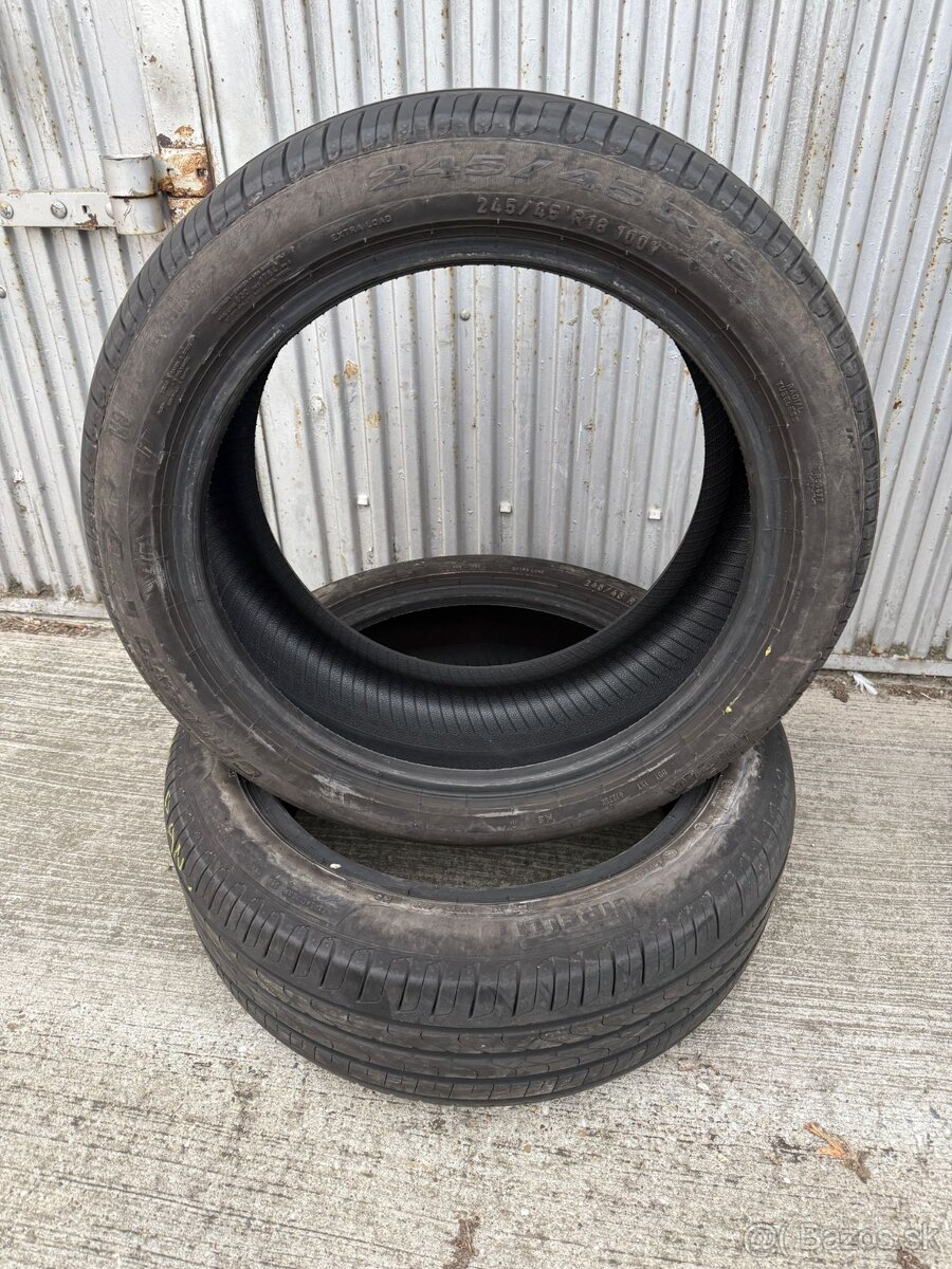 2ks Letne pneumatiky PIRELLI 245/45 R18