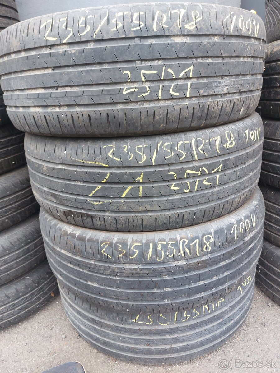 Predam letne pneu 4x 235/55R18 100V Continental