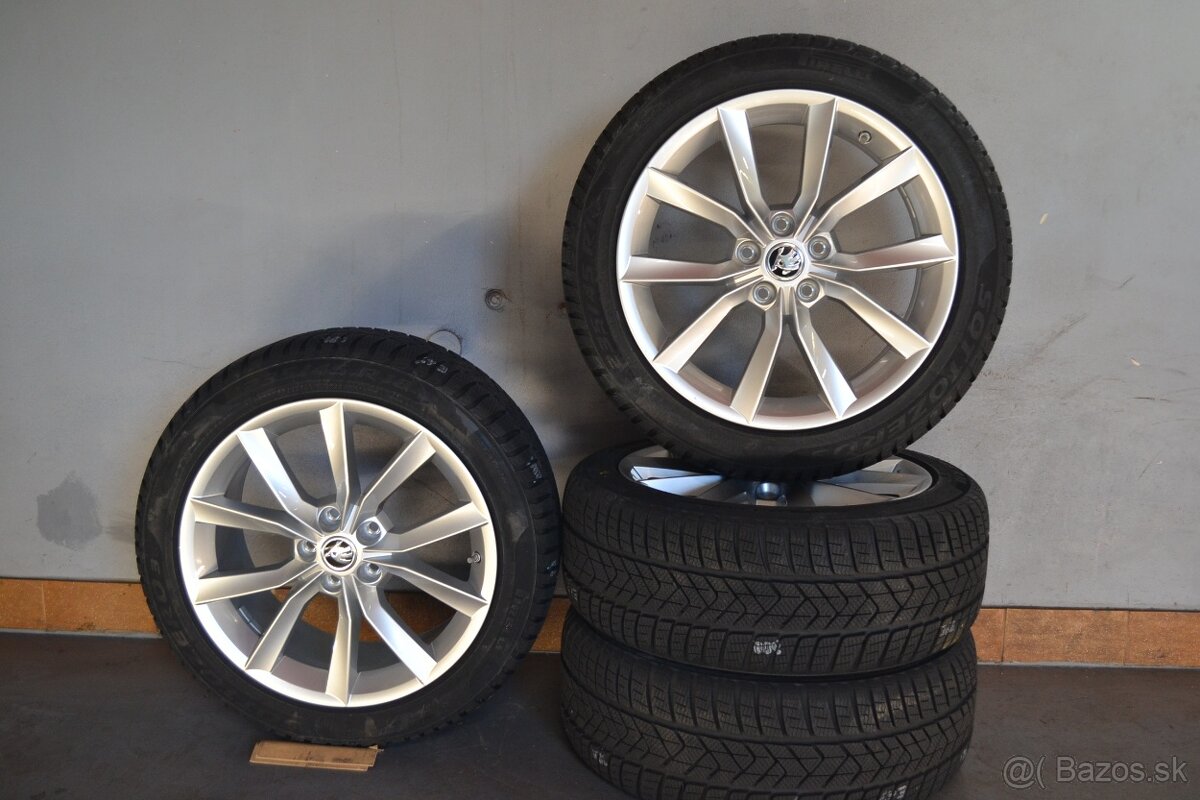 5x112 R18 Zimna sada Original Skoda Superb 3 + 235/45 R18