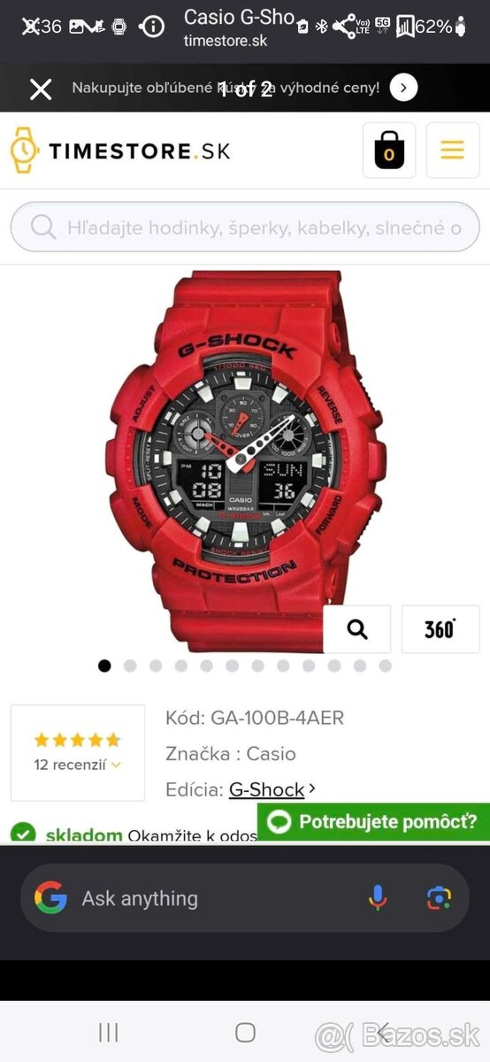 Hodinky gshock protection