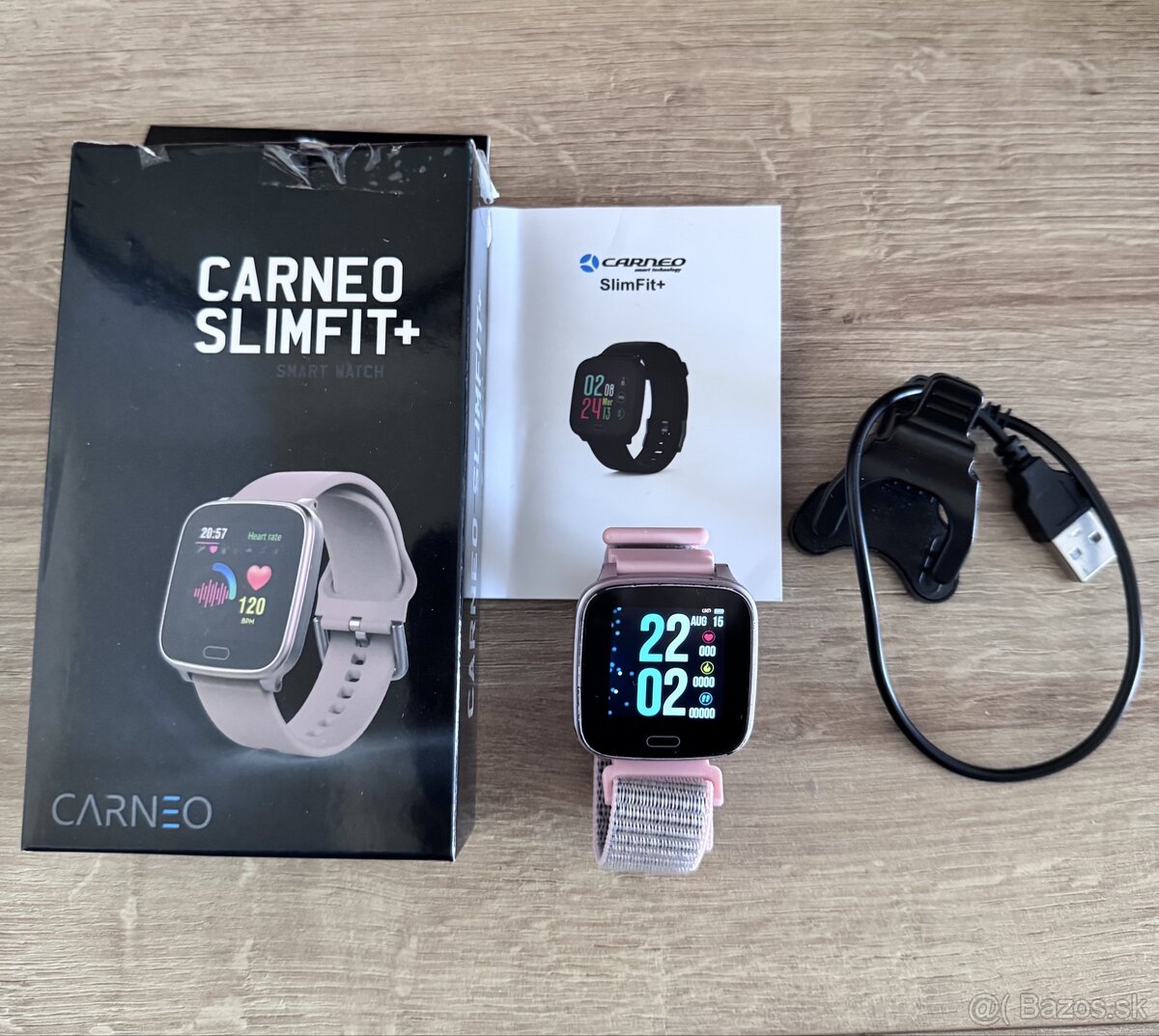 Inteligentné hodinky Carneo SlimFit+ ružové