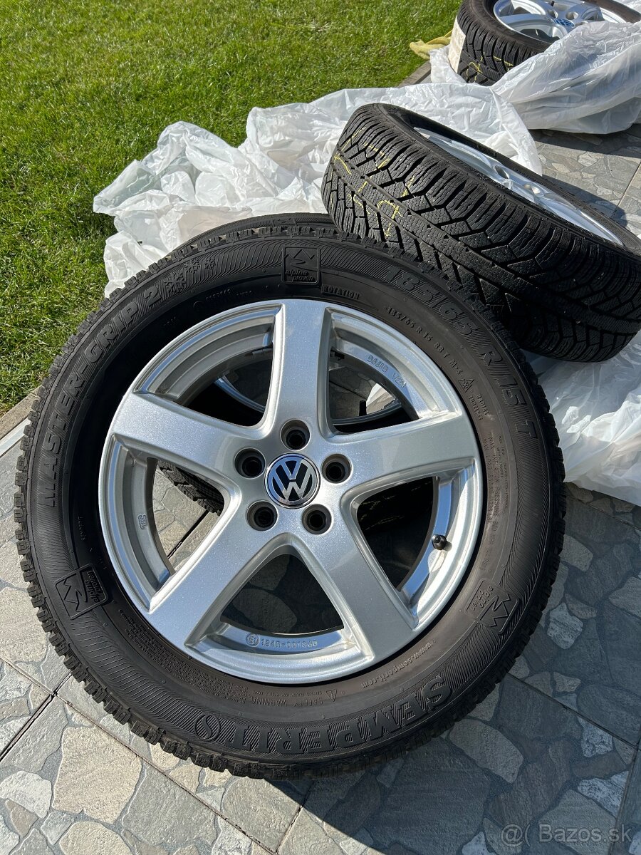 5x100 r15 ET40, VWgroup zimná sada,pneu 185/65