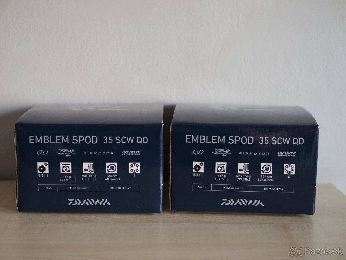 2x navijak Daiwa emblem spod 35 SCW QD