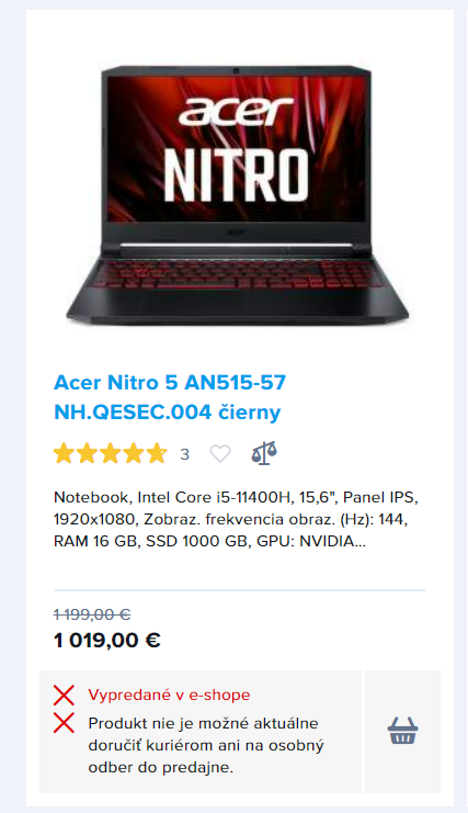 Eladó-Napredaj acer nitro 5 laptop