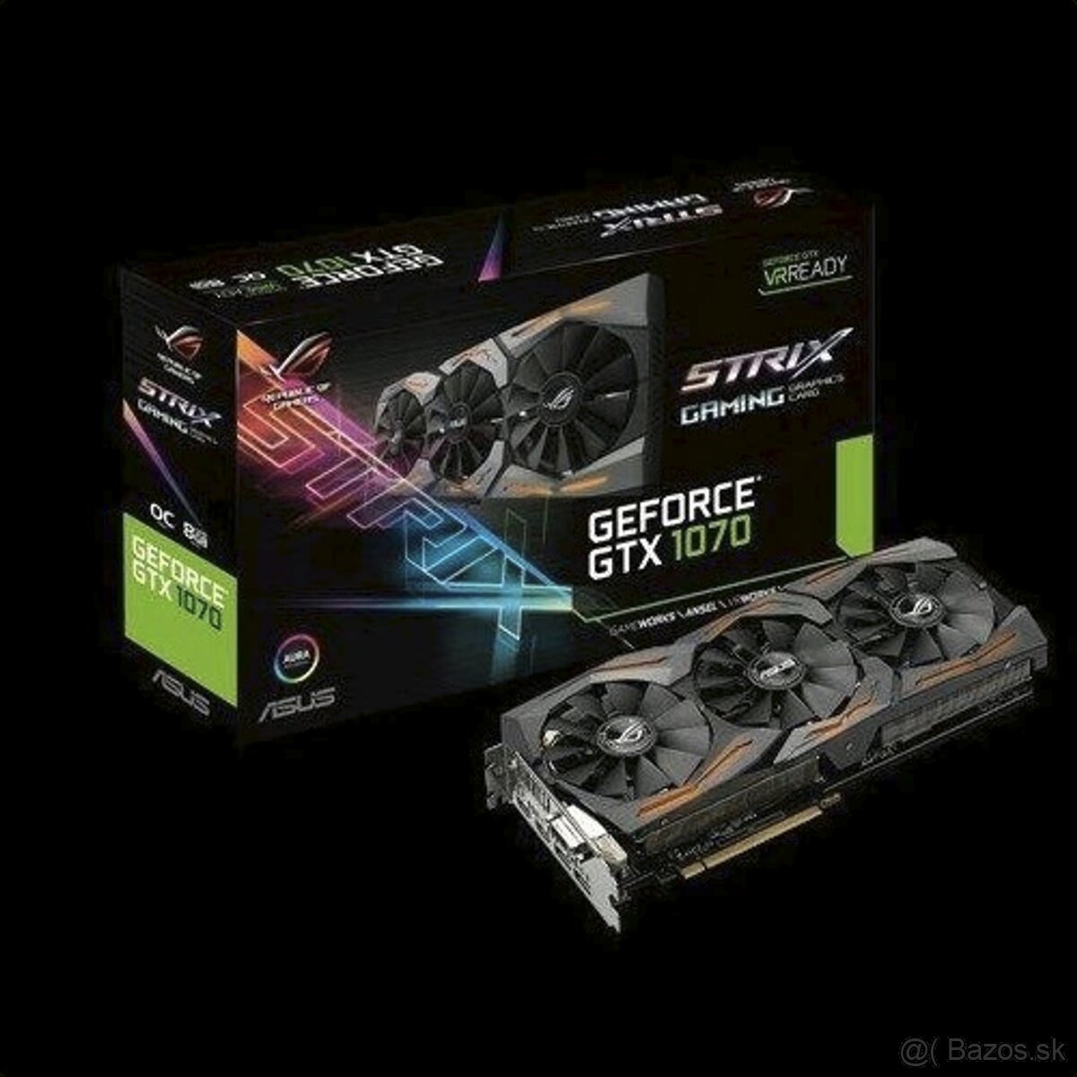 Predám ASUS NVIDIA GEFORCE GTX 1070 ROG STRIX