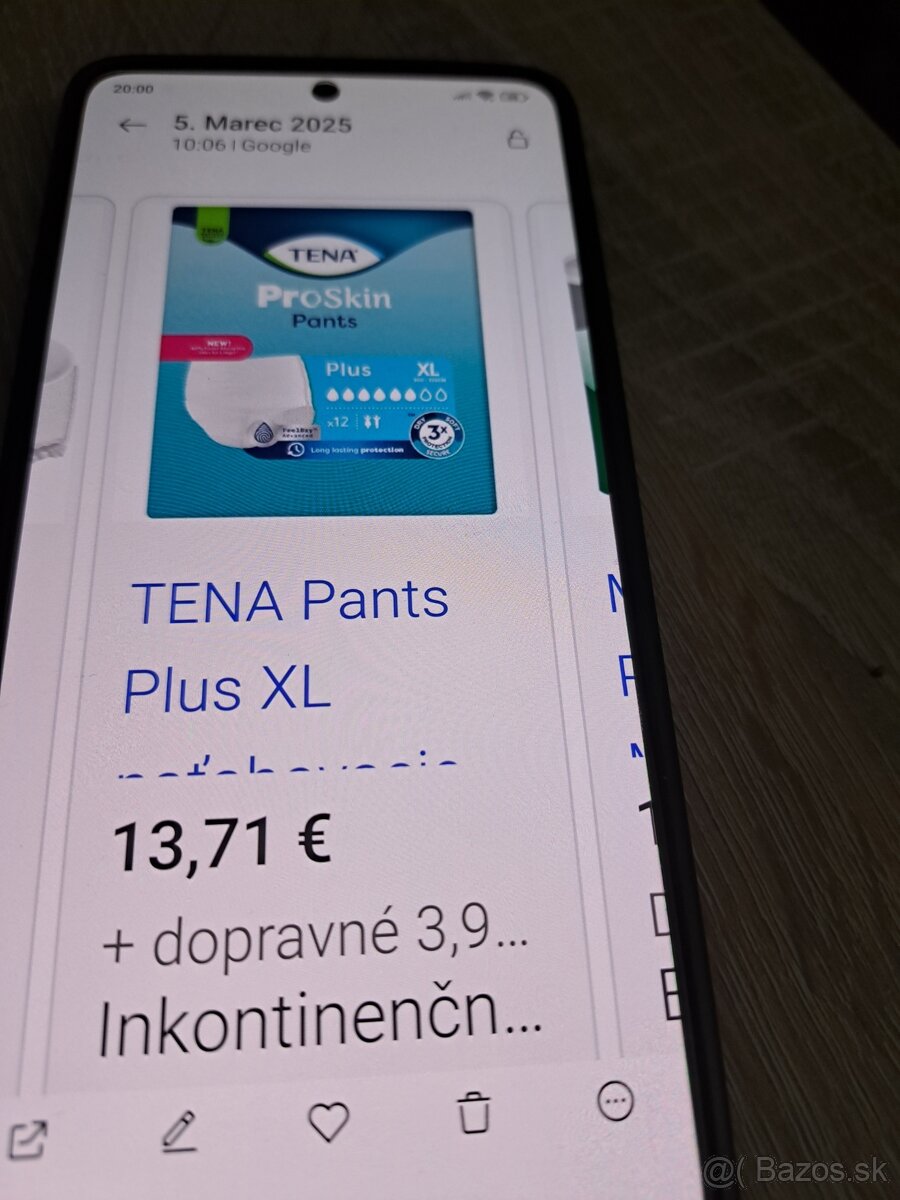 Plienky pre dospelých Tena proskin pants