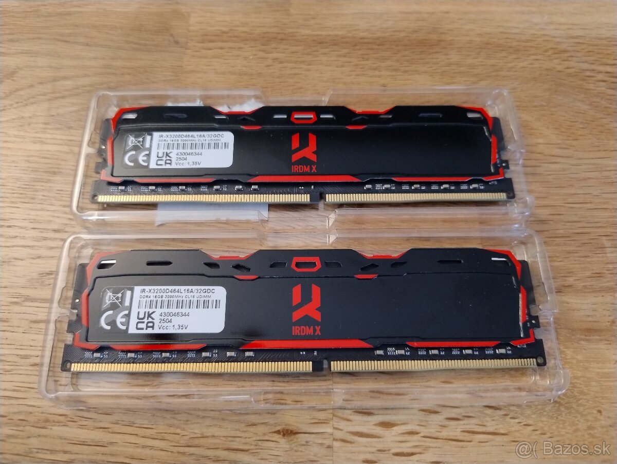 32GB (2x16GB) DDR4-3200 GOODRAM IRDM X CL16 (16-20-20)