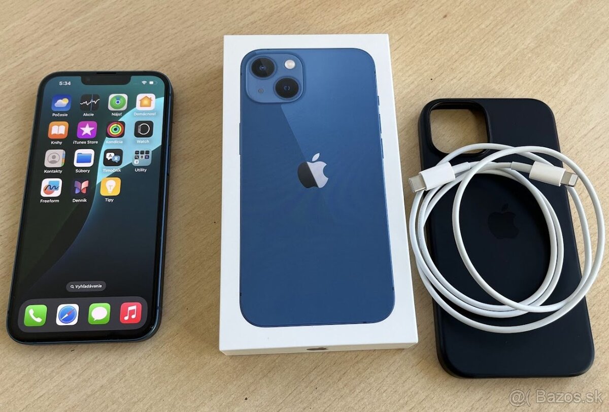 Predám iPhone 13 128GB Blue - super stav