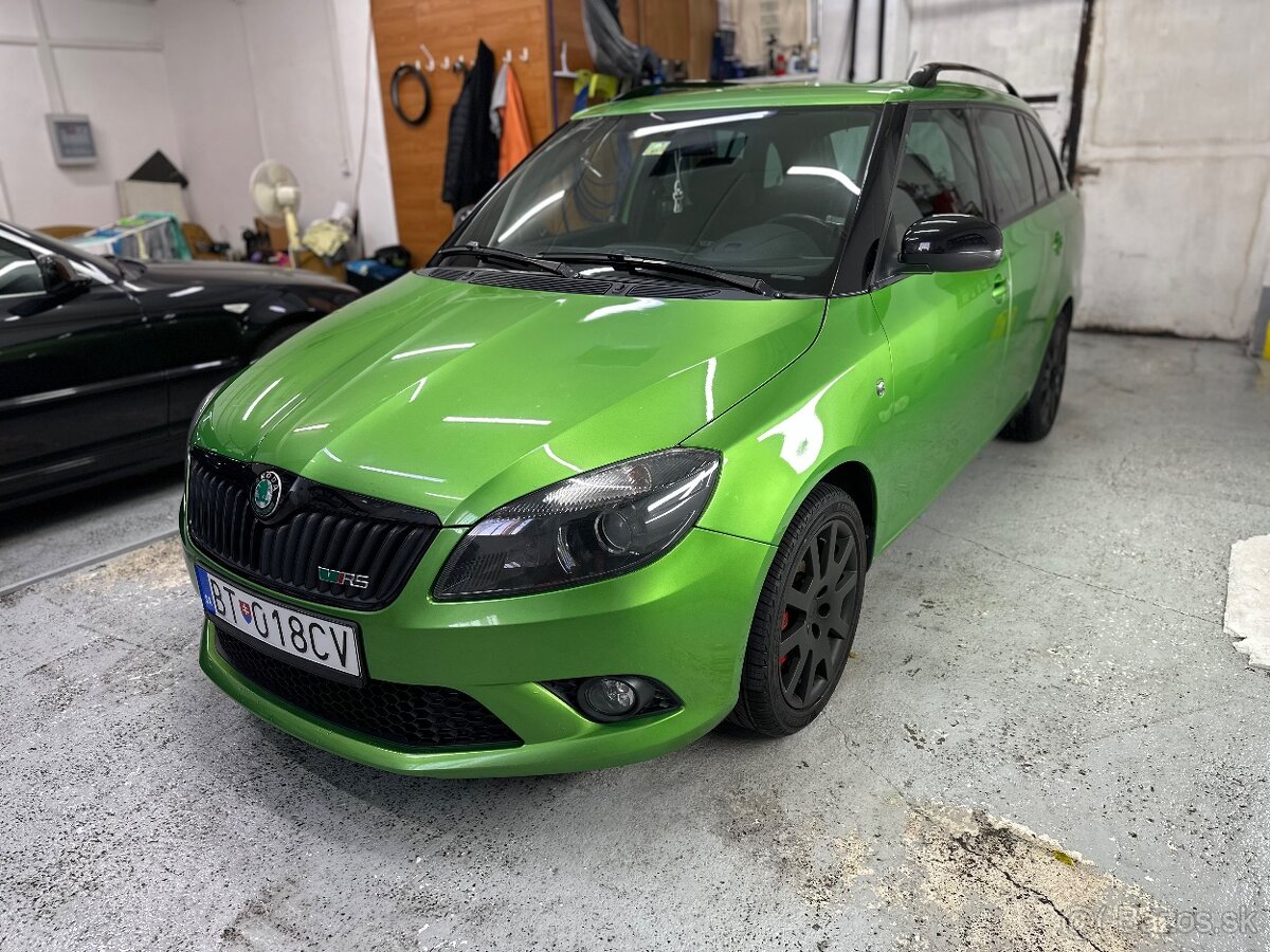 Škoda Fabia 2 RS zelena metalíza 1.4 TSI 132kw 2012 nová STK