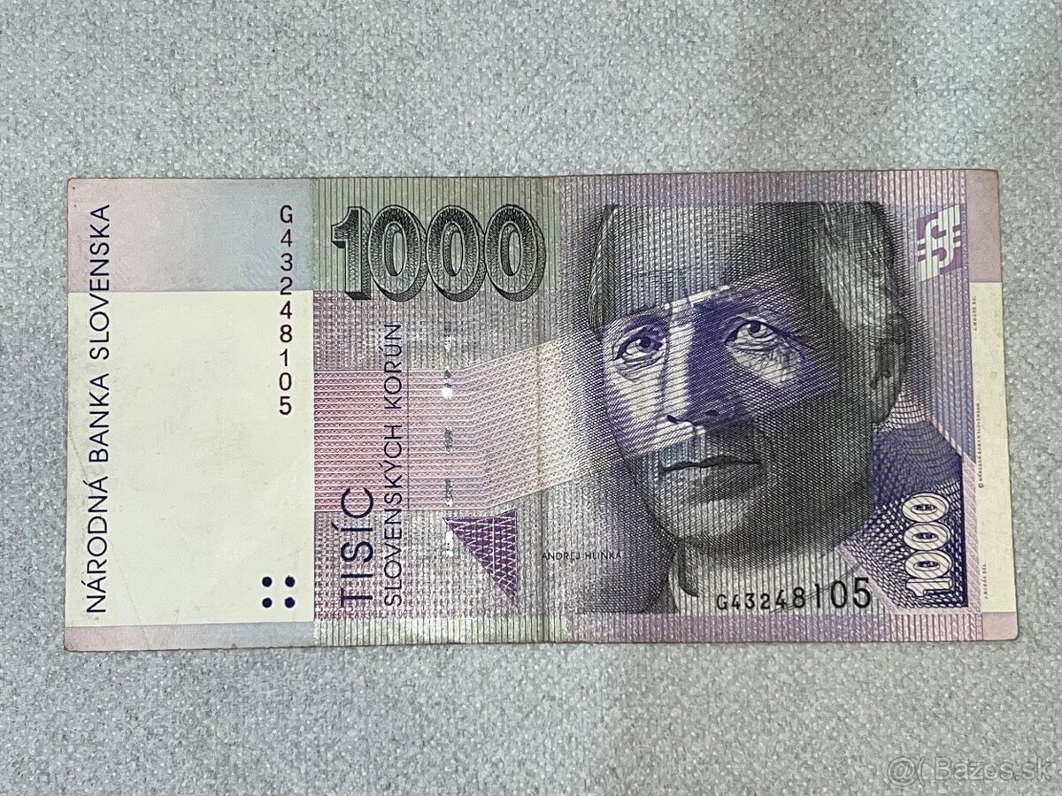 1000 korún séria G 1995