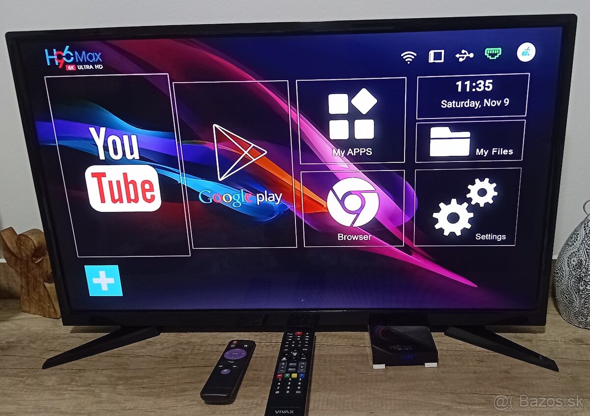 Televízor Vivax + android box H96 MAX