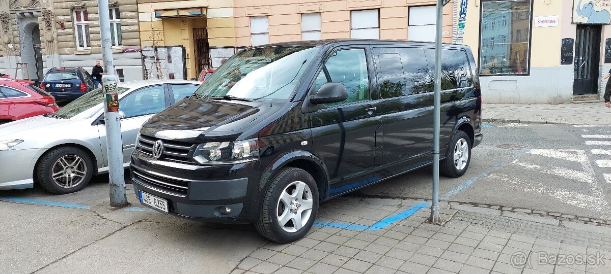 VW T5.1, 2010, long, 2.0Tdi, 103kw, 8 míst + spací vestavba