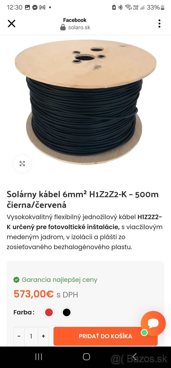 solarny kábel 6mm