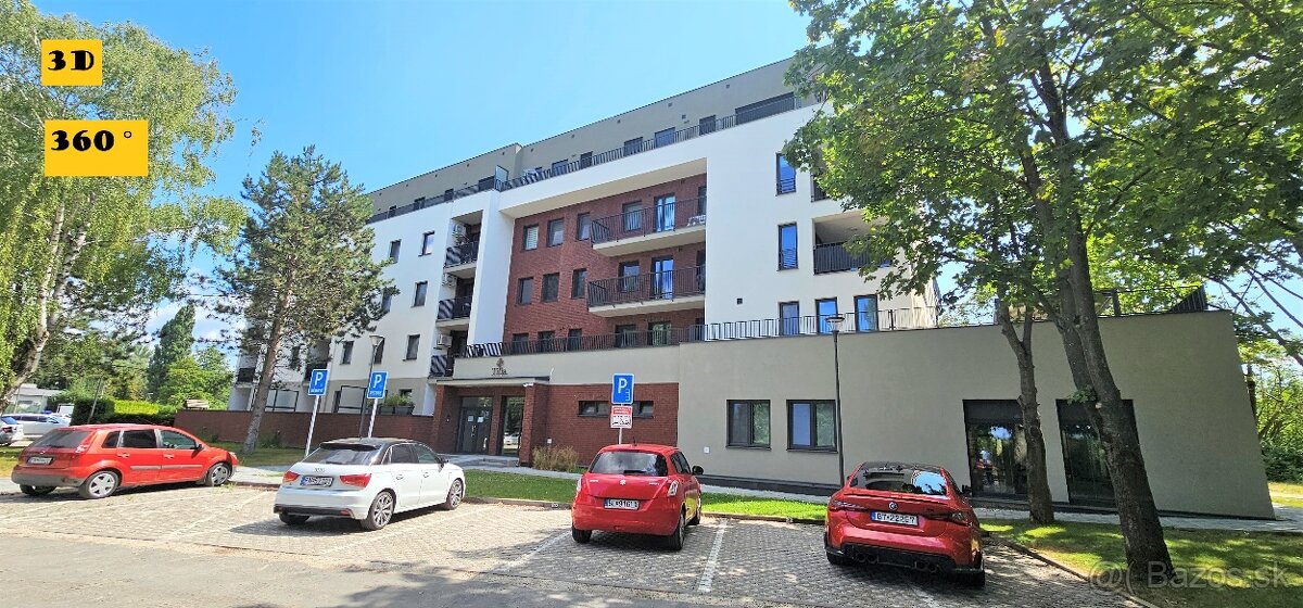 PNORF – strešný 3i byt, 95 m2, terasa, park. státie, Sĺňava