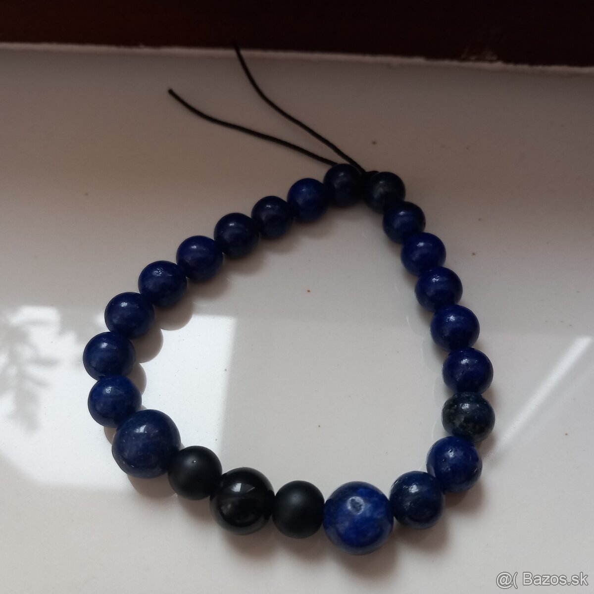 Energetický náramok: lapis lazuli - onyx - obsidián