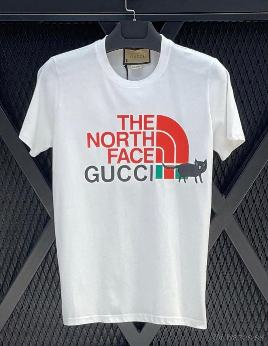 Gucci X The north face pánske tričko biele