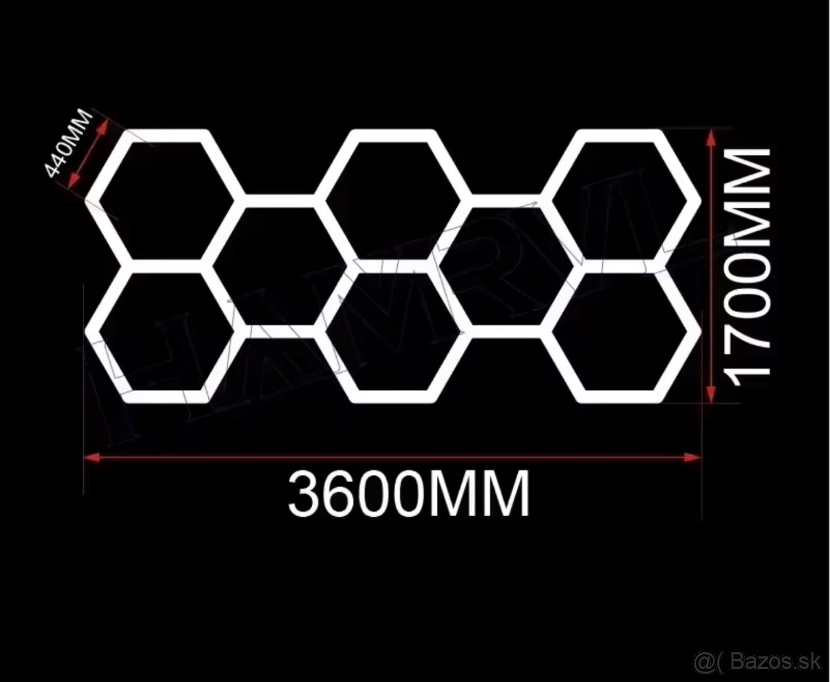 LED Hexagon svetlá 4300K