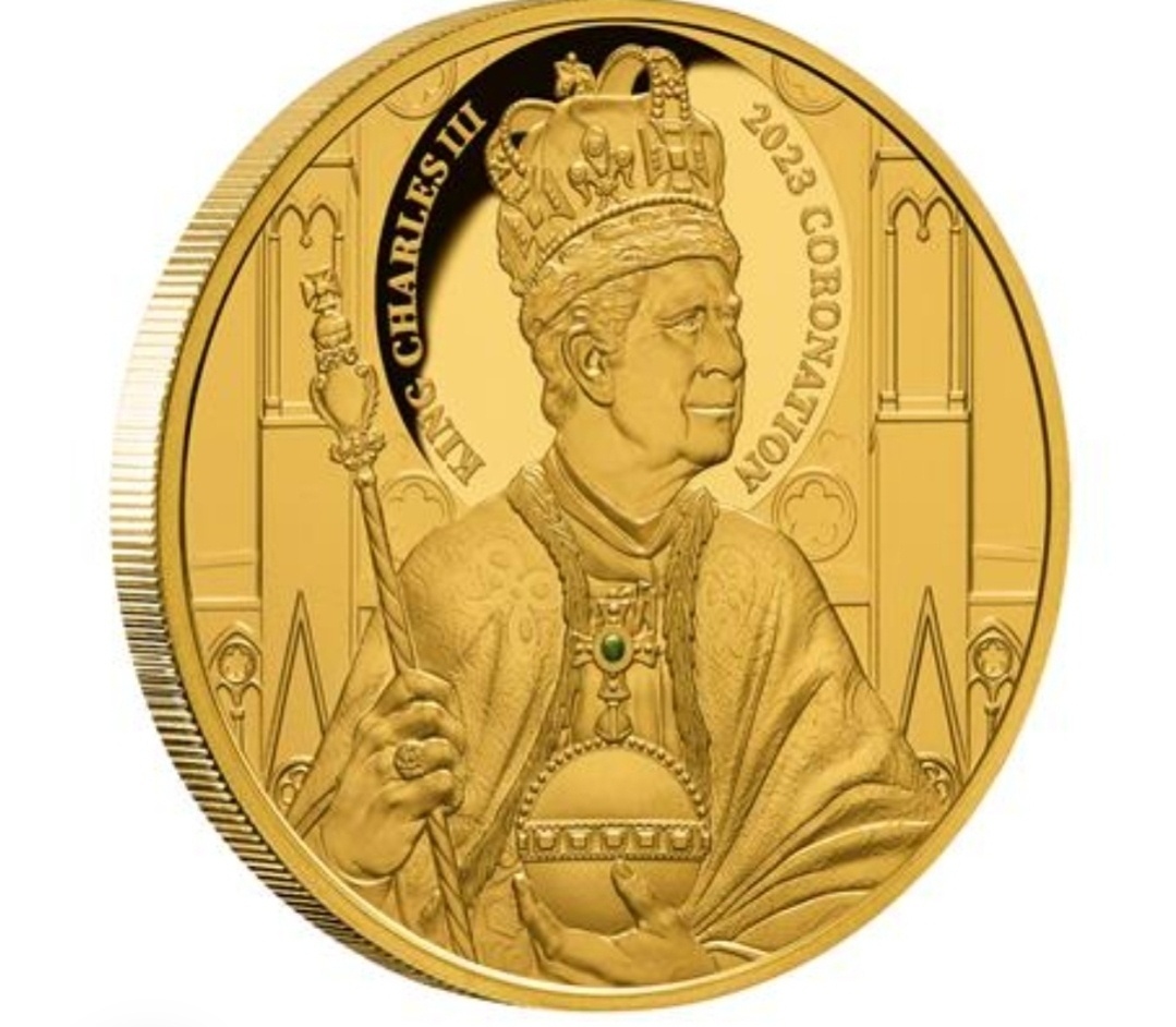 Kráľ CHARLES III 1oz zlatá minca 2023