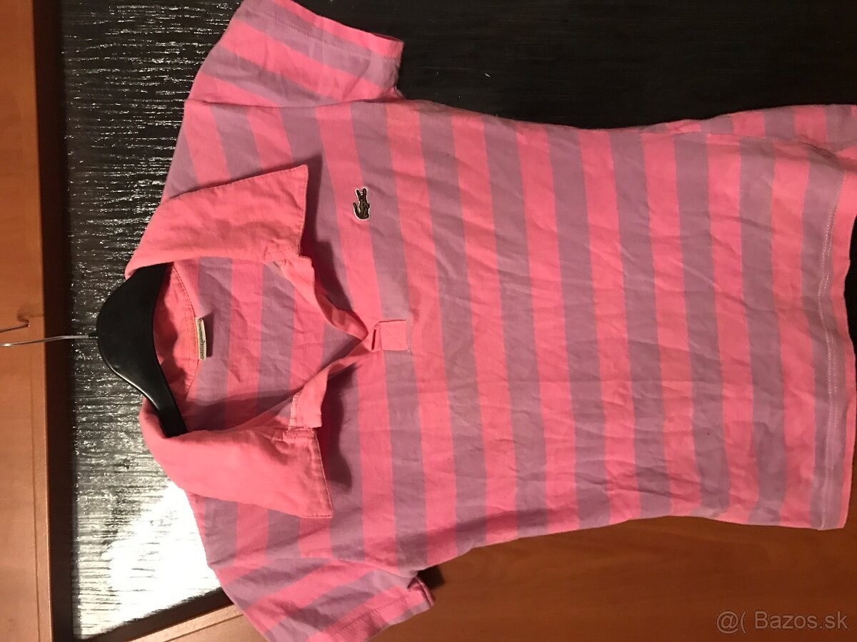 LACOSTE pink damske polotricko S