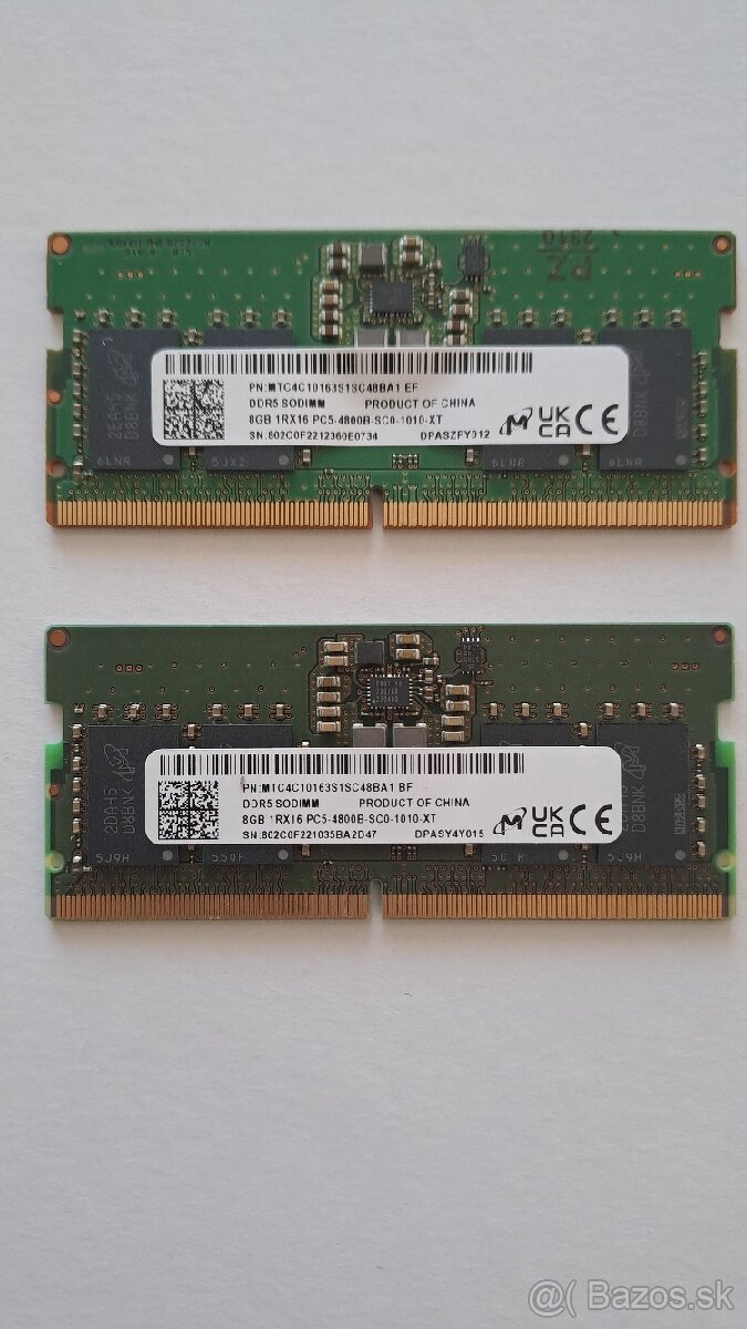 2×8GB DDR5 4800MHz SO-DIMM (16GB RAM)