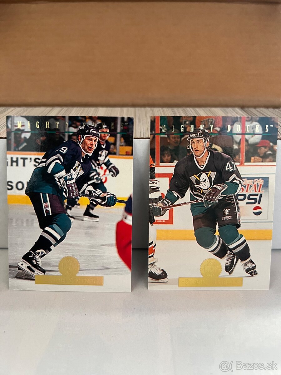 Hokejové karty Leaf 1994/95, Parkhurst 1993/94, UD 1994/95