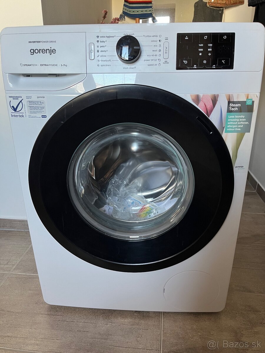 Gorenje WNEI74SBS , úzka parná práčka