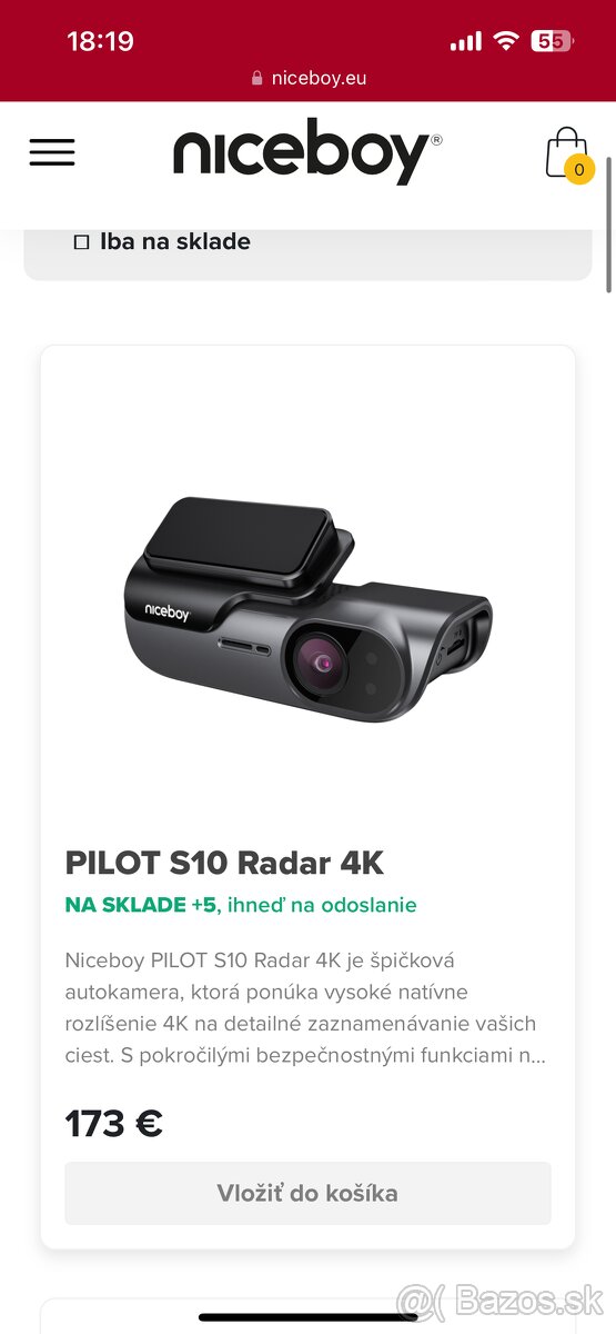 Dashcam NICEBOY S10 Radar + zadná kamera S10 rear cam