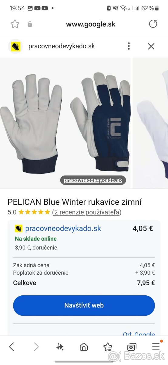 Rukavice, pracovné rukavice,