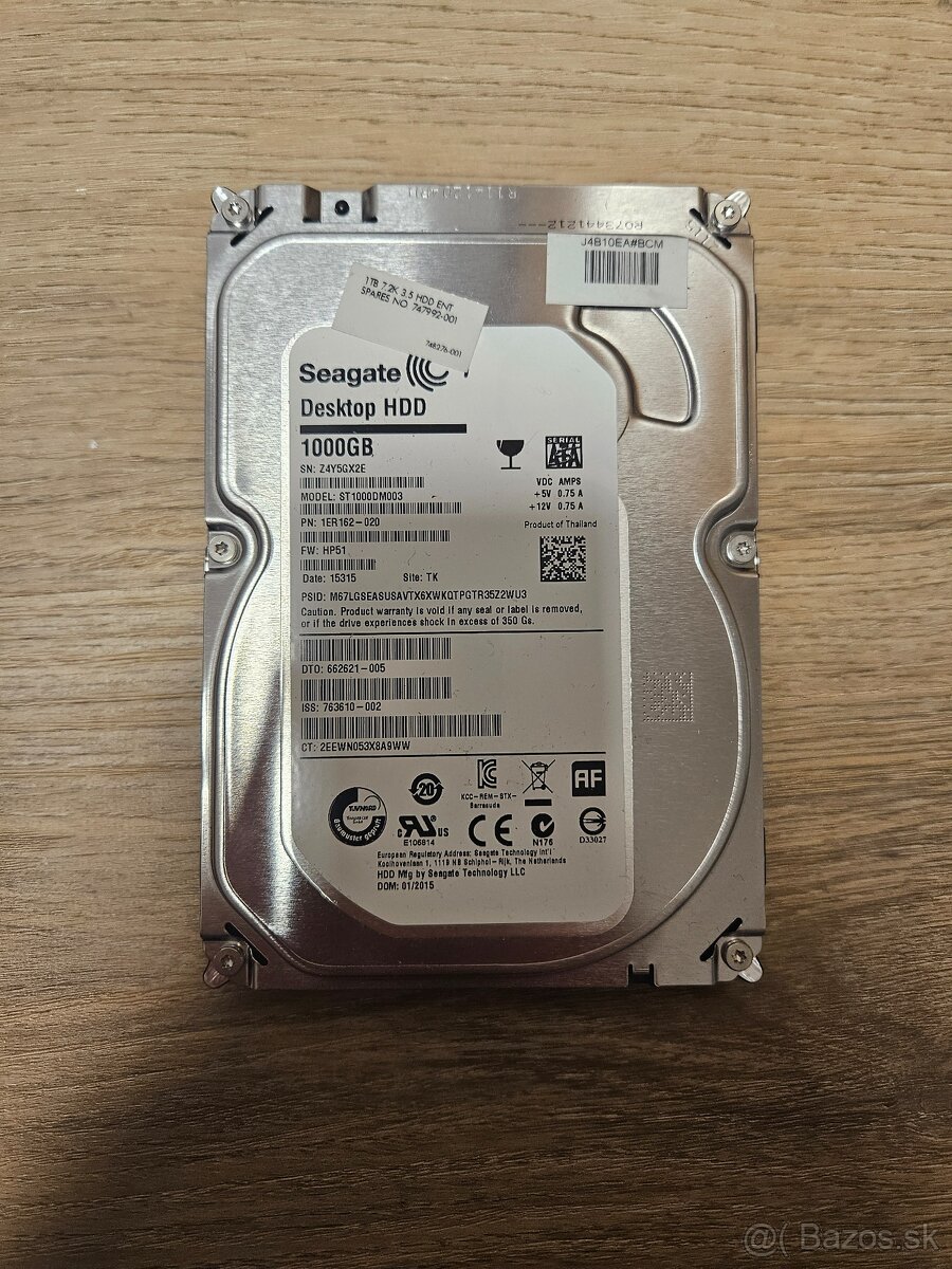 HDD 3,5" 1TB SATA Seagate Desktop