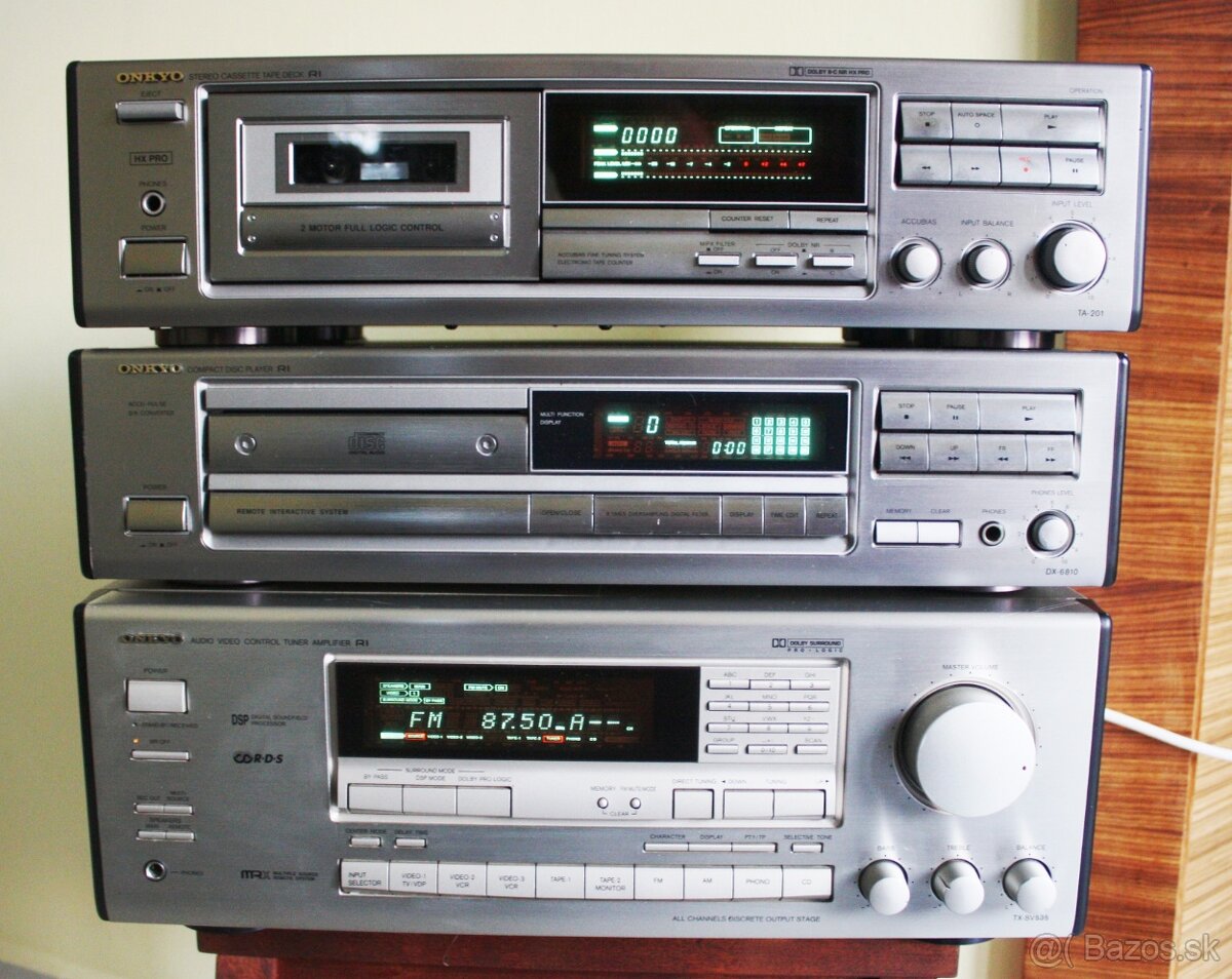 predám ONKYO  TX-SV535 receiver /DX-6810 CD /TA-201 deck