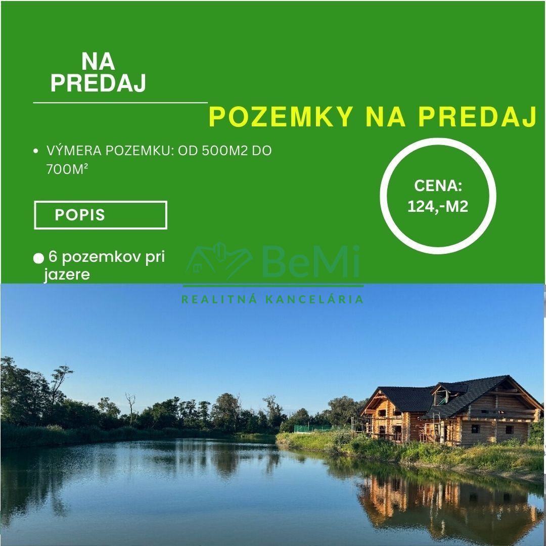 Na predaj pozemky pri jazere v obci Veľké Úľany