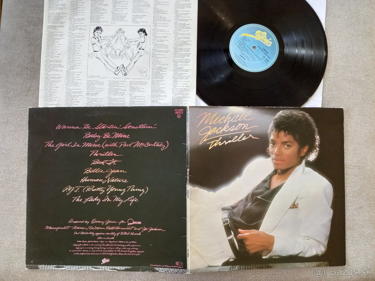 Michael JACKSON “Thiller“ /Epic 1982/ rozkl. ob, orig vnut o