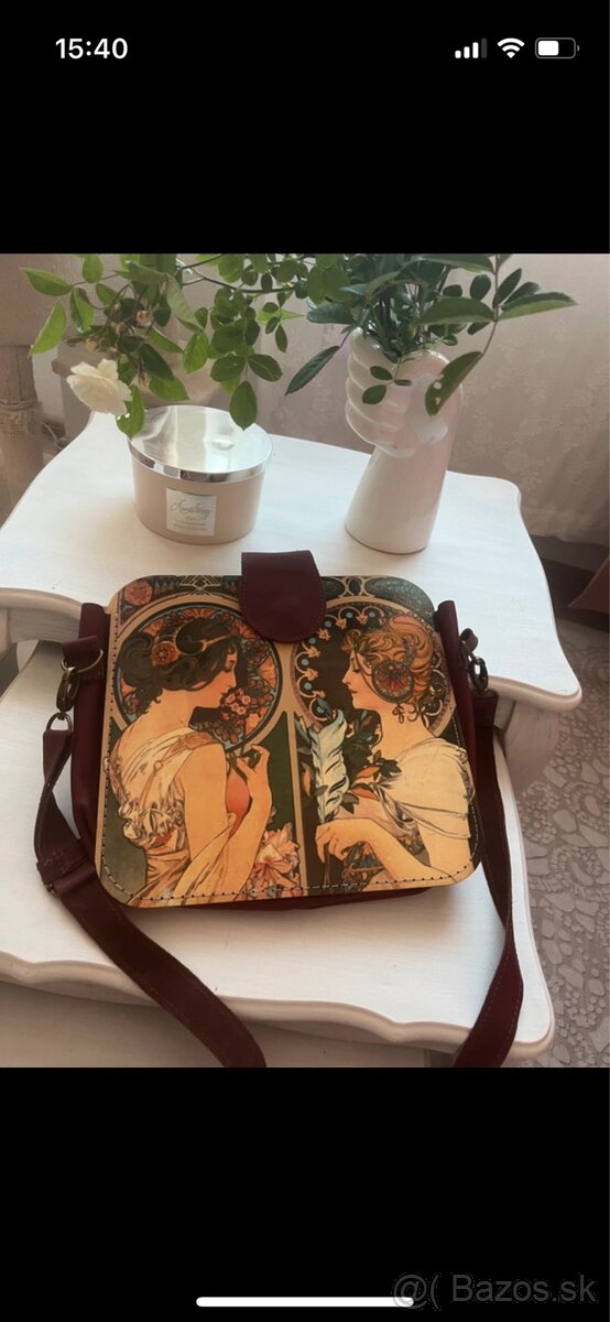 Hand made kabelka Alfons Mucha