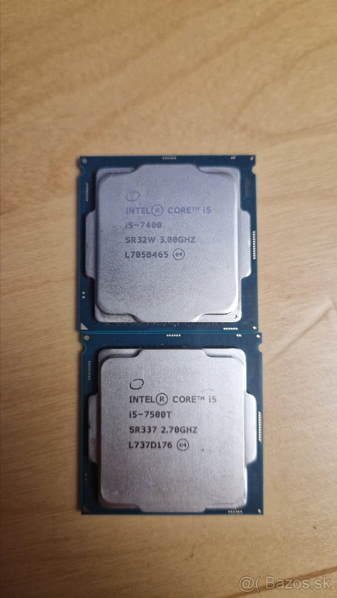 Intel Core I5 7400, I5 7500t