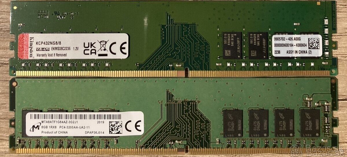 Ram 2x 8GB DDR4 3200 MHz Micron / Kingston