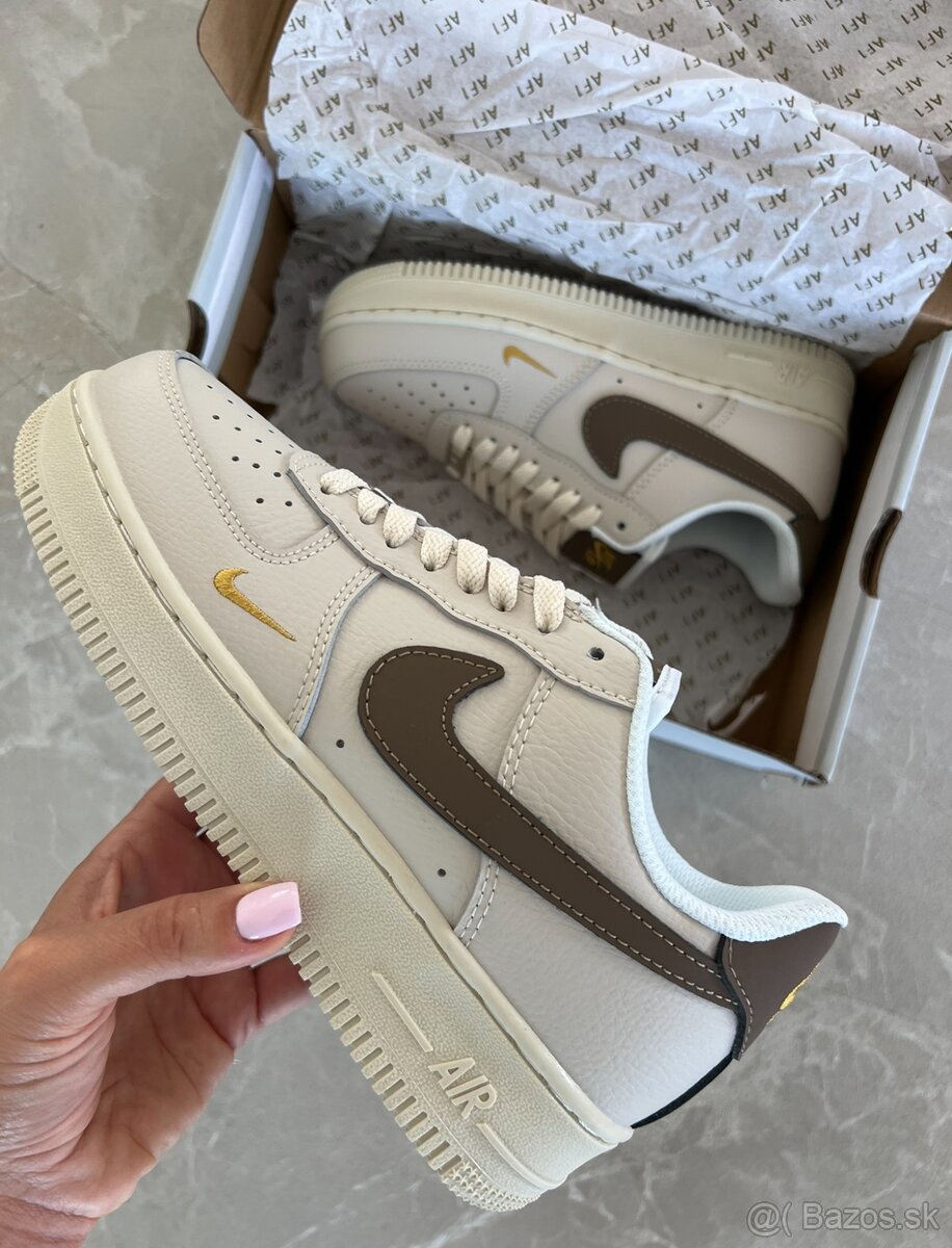 Nike Air Force 1 béžovo hnedé tenisky