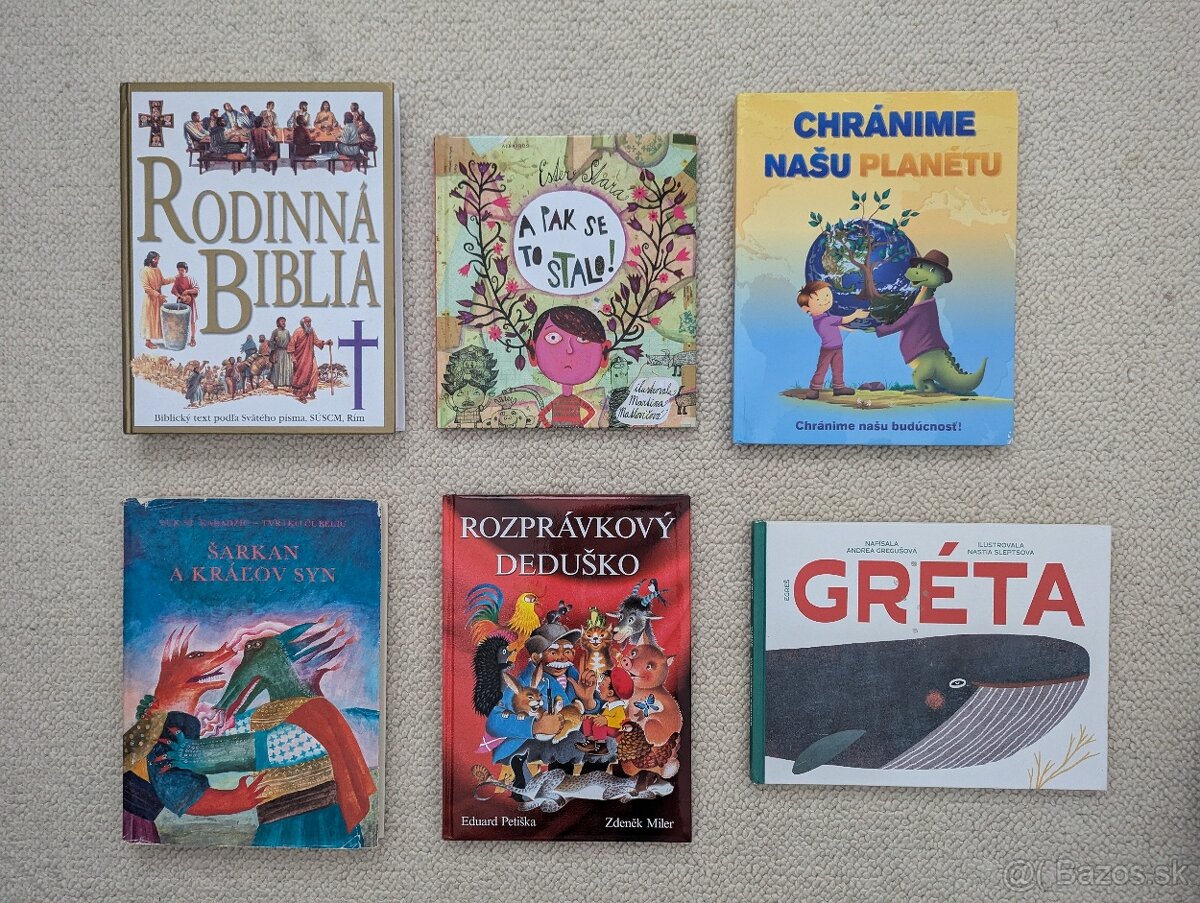 Slovenské rozprávky, biblia, retro knihy