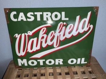 Stará smaltová cedule Motor Oil