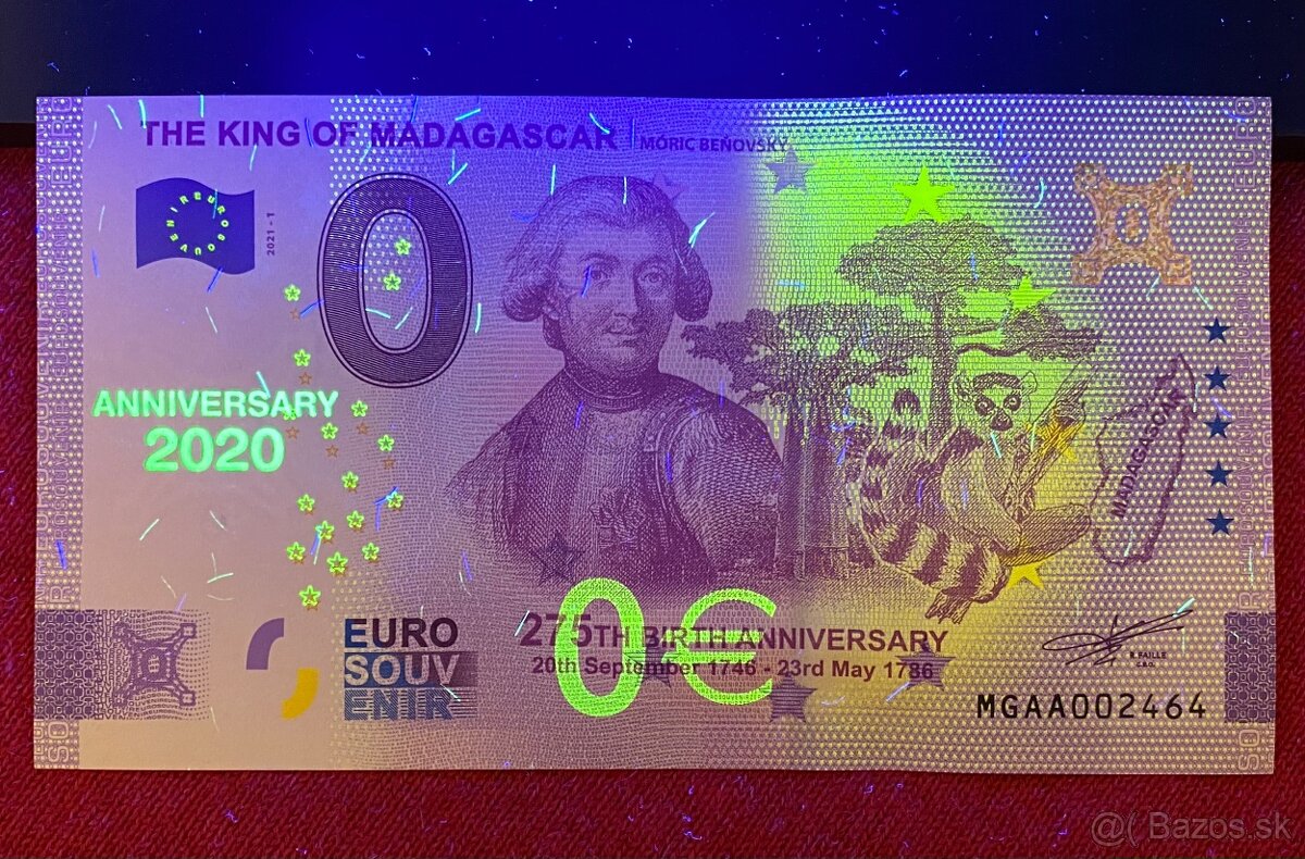 0 Euro THE KING OF MADAGASCAR - Móric Beňovský - TOP