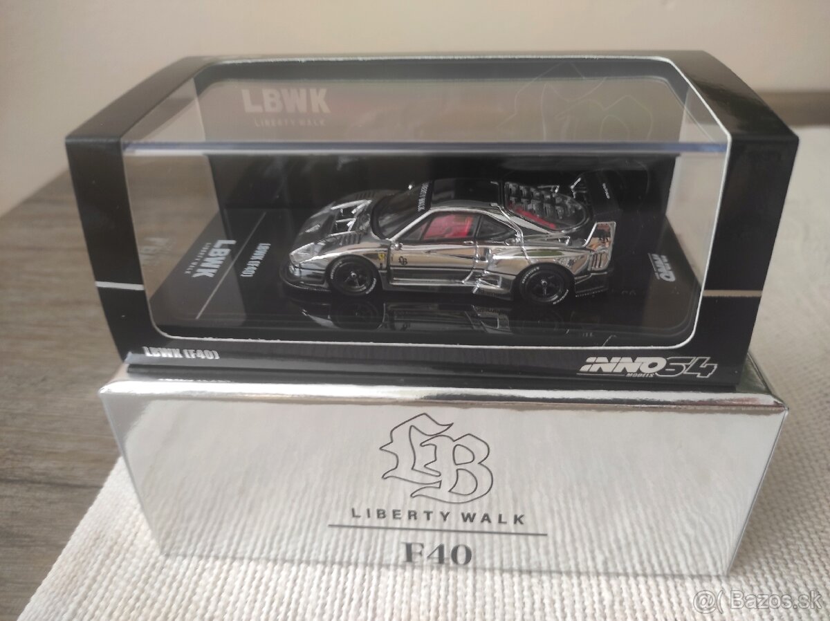 1:64 LBWK F40 Ferrari Silver Chrome