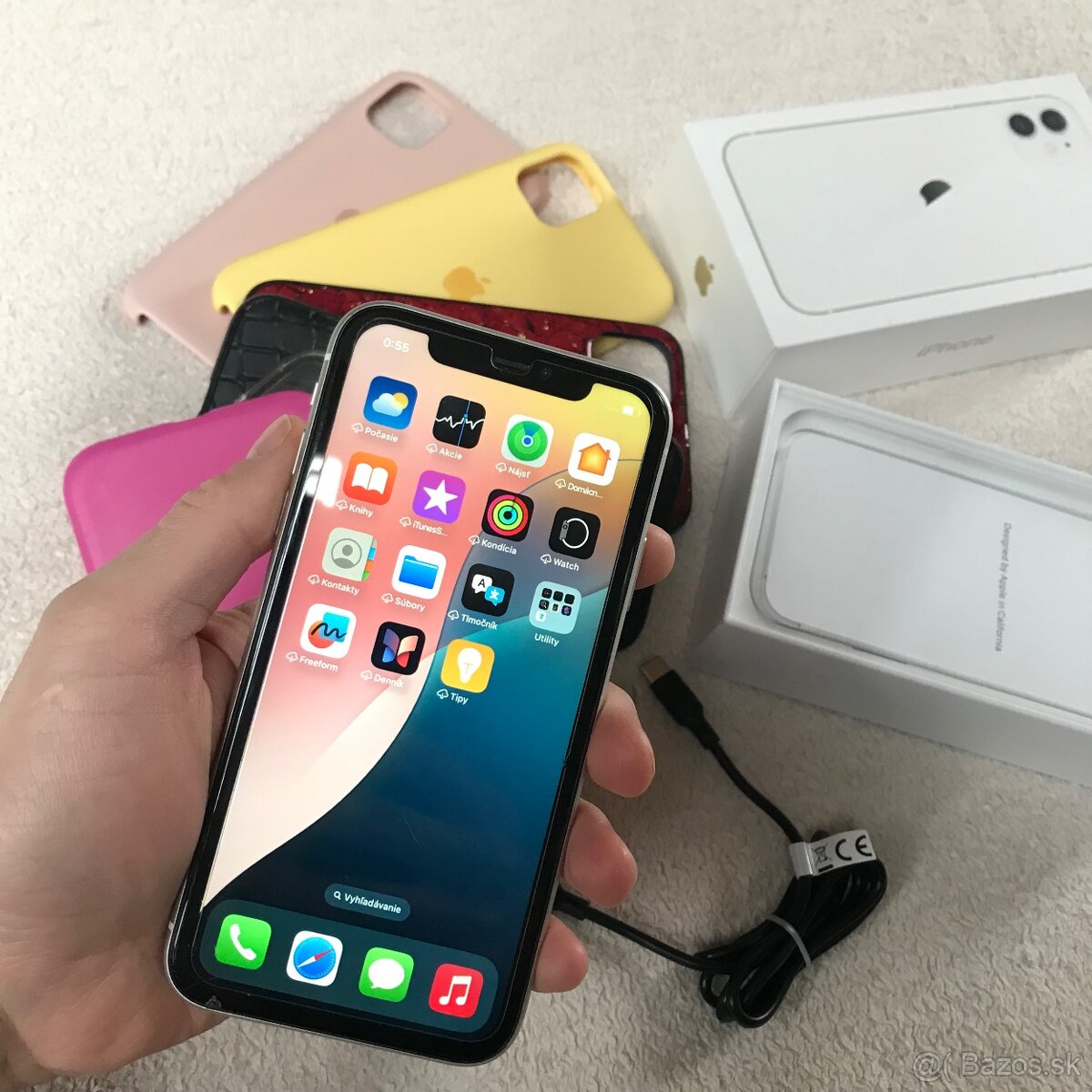 IPhone 11, 128GB, biely